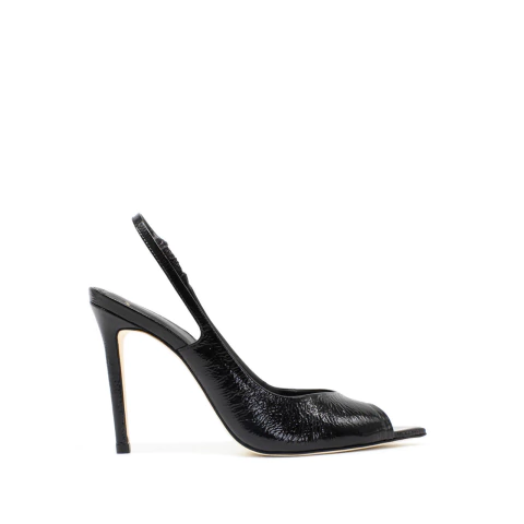 Eline | Preto | Sandália Slingback Peeptoe com Salto Alto 11cm - comprar online