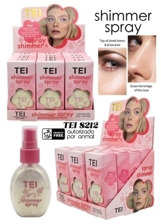 ILUMILADOR LIQUIDO EN SPRAY SHIMMER BRILLO P/CUERPO TONO DEL MAQUILLAJE CD: TEI8212