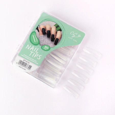 NAIL TIPS SONRISA CUADRADOS X100PCS CITY GIRL CD：JPT-A770