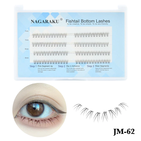 EXTENSION DE PESTAÑAS NAGARAKU FISHTAIL BOTTOM CD: JM-62