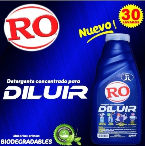 Detergente liquido para diluir 500 cc marca RO
