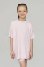 Camiseta Oversize Infantil Básica 100% Algodão Rosa - loja online