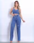 Conjunto Calça e Cropped Jeans OWZZY 510566 - comprar online