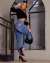 Calça Jeans Feminina intermediaria OWZZY 509771 na internet