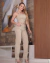 Conjunto Bege De Calça e Cropped OWZZY 510410 na internet