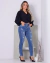 Calça Jeans Skinny Intermediaria com Destroyed OWZZY 509738 - comprar online