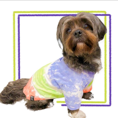 Camiseta Pet Tie Dye Colored Cloud