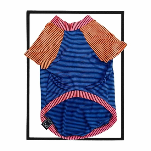Camiseta Pet t-shirt color orange blue