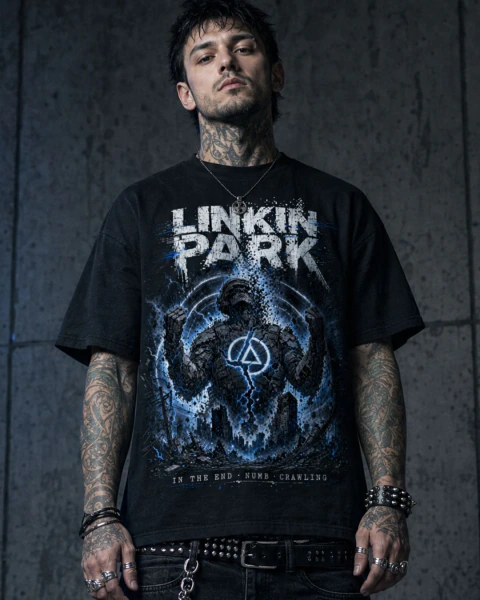 Camiseta Streetwear BRSA - Soldier - Linkin Park