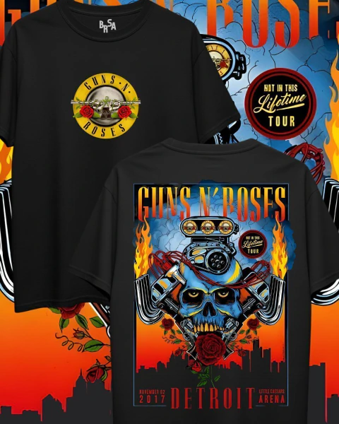 Camiseta Streetwear BRSA - Detroit - Guns´n Roses