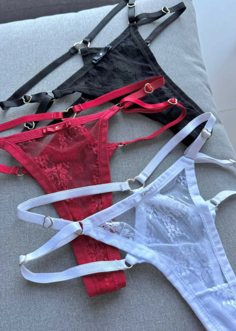 Calcinha Straps Dupla Coração