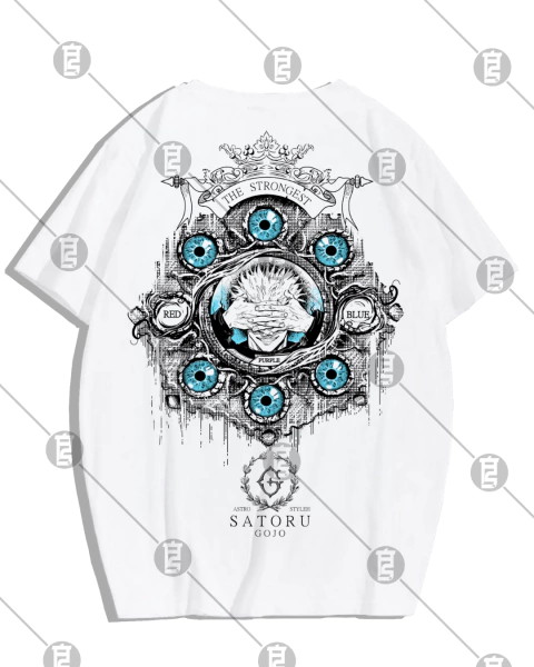 REMERA GOJO OVERSIZE BLANCO JUJUTSU KAISEN JJK