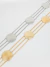 Cinto corrente feminino disco prata 