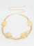 Cinto corrente feminino disco dourado