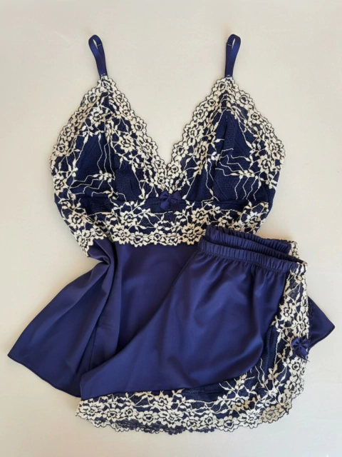 BABY DOLL MARINHO COM MARFIM - comprar online