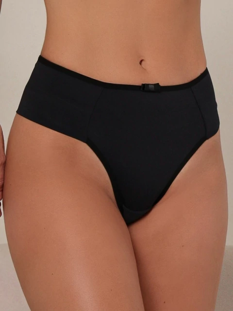 CALCINHA FIO DUPLO ALTA EM MICROFIBRA COM COMPRESSÃO - comprar online