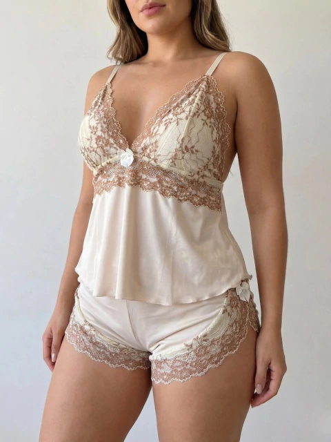 BABY DOLL MARFIM COM BICOLOR - comprar online