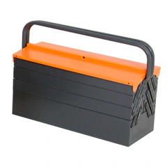 Caixa Sanfonada para Ferramentas 7 Gavetas 50cm Grafite/Laranja Presto 91802