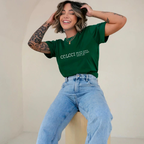 T-shirt CC BRAVE - VERDE ESMERALDA