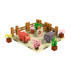 Infini Zoo Raposas – 77 Blocos Magnéticos para Montar Animais com Criatividade