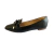 Sapatilha Mocassim Feminino Napa Preto Laço Bico Quadrado