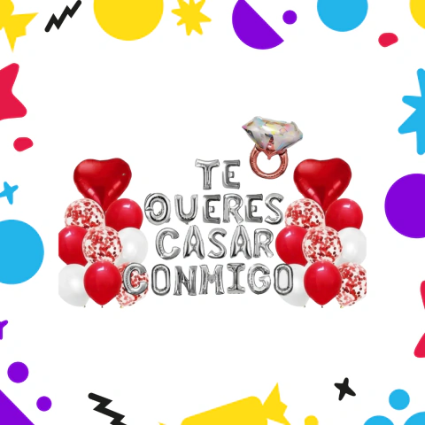 Set Globos Te Queres Casar Conmigo