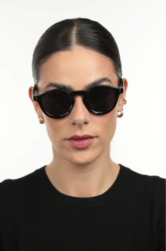 Óculos de Sol Feminino Round Preto