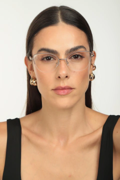 Óculos de Grau Armação Metal Feminino Gatinho Grace Rosê - comprar online