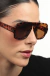 Óculos de Sol Aviador Feminino West Tartaruga com Lente Marrom Escuro - comprar online