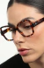 Óculos de Grau Armação Feminina Acetato Gatinho Maggie Tartaruga - comprar online