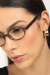 Óculos de Grau Armação Feminino Oval Cleu Oliva - OR Eyewear