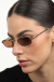 Óculos de Sol Feminino Francis Dourado com Lente Marrom - comprar online