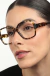 Óculos de Grau Armação Feminina Acetato Quadrado Elo Mescla Amarelo - comprar online