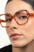 Óculos de Grau Armação Feminina Acetato Gatinho Maggie Mescla - comprar online