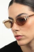 Óculos de Sol Feminino Gatinho Gwen Champagne - comprar online