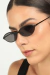 Óculos de Sol Feminino Metal Oval Trevi Preto na internet
