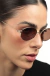 Óculos de Sol Feminino Kate Dourado com Lente Marrom - comprar online