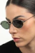 Óculos de Sol Feminino Kate Prata com Lente Verde - comprar online