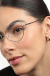 Óculos de Grau Armação Titanium Feminino Gatinho Lena Prata - comprar online