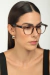 Óculos de Grau Armação Feminino Quadrado Liam Oliva com Hastes Tartaruga - comprar online