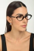 Óculos de Grau Armação Oval Feminino Jade Preto - OR Eyewear
