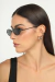 Óculos de Sol Feminino Oval Positano Metal Preto - loja online