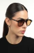 Óculos de Sol Quadrado Feminino Audrey Preto com Lente Marrom na internet