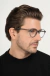 Óculos de Grau Armação Masculino Lex Redondo Acetato Cinza Escuro - OR Eyewear