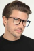 Óculos de Grau Armação Acetato Masculino Quadrado Lucca Azul - loja online