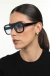 Óculos de Sol Quadrado Feminino Mave Preto com Lente Azul - OR Eyewear