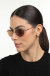 Óculos de Sol Feminino Oval Metal Daya Dourado com Lente Marrom - OR Eyewear