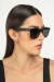 Óculos de Sol Feminino Quadrado Veneto Preto - OR Eyewear