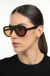 Óculos de Sol Redondo Feminino Janie Preto com Lente Marrom - OR Eyewear