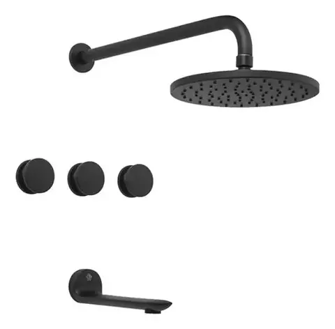 Griferia Para Bañera Fv Nueva 44 Cilindrica Negra Color Negro - comprar online